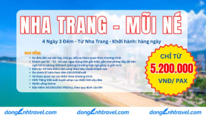 NHA TRANG - MŨI NÉ 4 NGÀY 3 ĐÊM