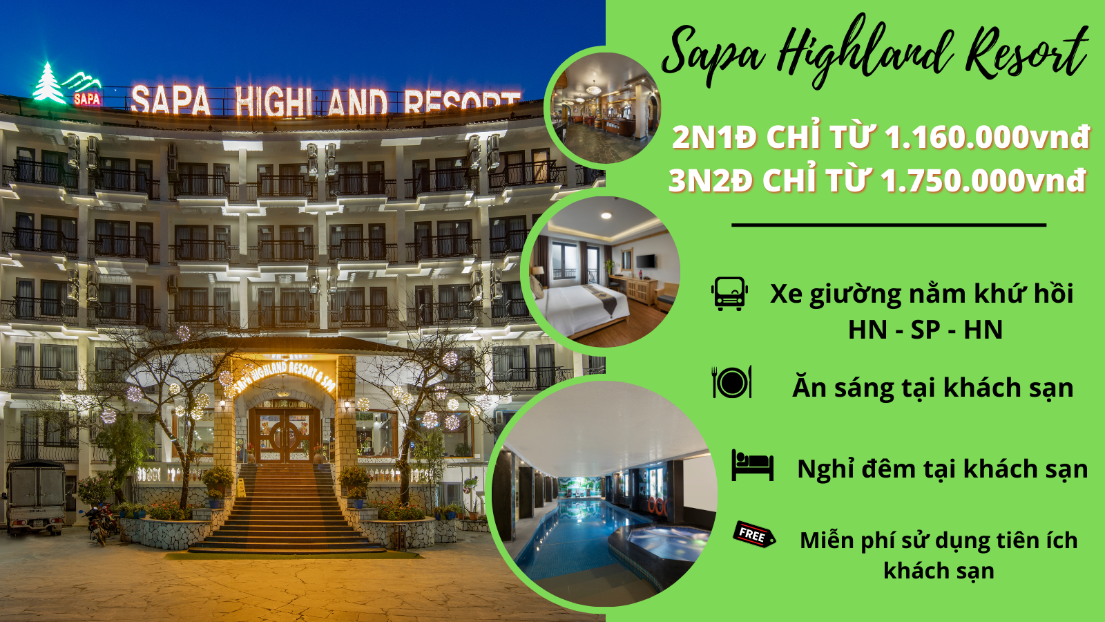 Combo Sapa: Sapa Highland Resort 4*